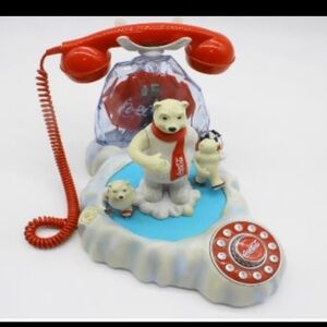 1990's Coca Cola Telephone / Lighted Polar Bear